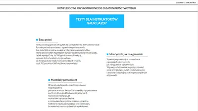 Testy dla instruktora